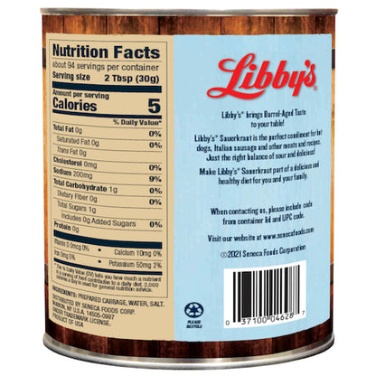 Libbys Fancy Sauerkraut Crispy Sauerkraut Bulk, 6 x 99 oz Case - DOT product image 2