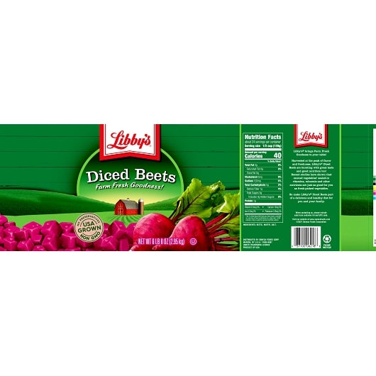 Libby Seneca Foods Diced Beets, 6 x 104 oz Case - DOT product image 7