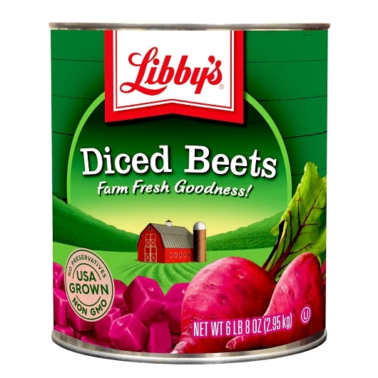 Libby Seneca Foods Diced Beets, 6 x 104 oz Case - Fruit & Sides