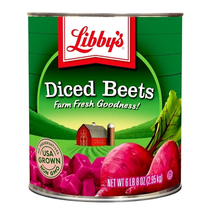 Libby Seneca Foods Diced Beets, 6 x 104 oz Case - Fruit & Sides
