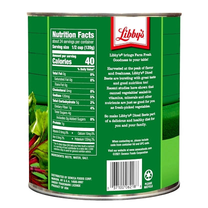 Libby Seneca Foods Diced Beets, 6 x 104 oz Case - DOT product image 2
