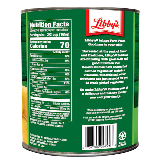 Libbys Whole White Potatoes, 6 x 102 oz Case - DOT product image 2