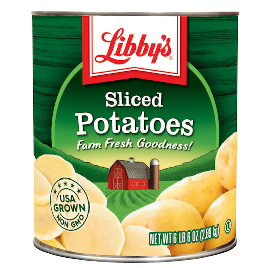 Libbys Fancy Sliced Potatoes, 6 x 102 oz Case - Fruit & Sides