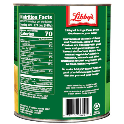 Libbys Fancy Sliced Potatoes, 6 x 102 oz Case - DOT product image 2