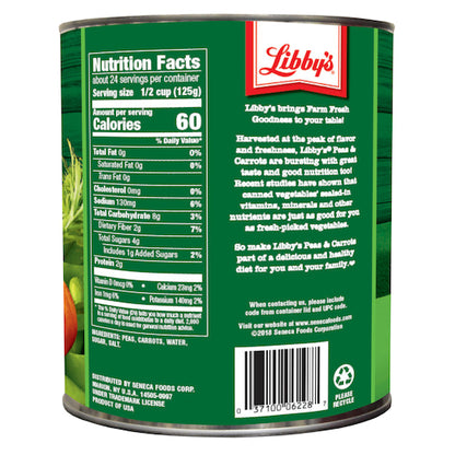 Libby Peas and Peas & Carrots, 6 x 105 oz Case - DOT product image 2