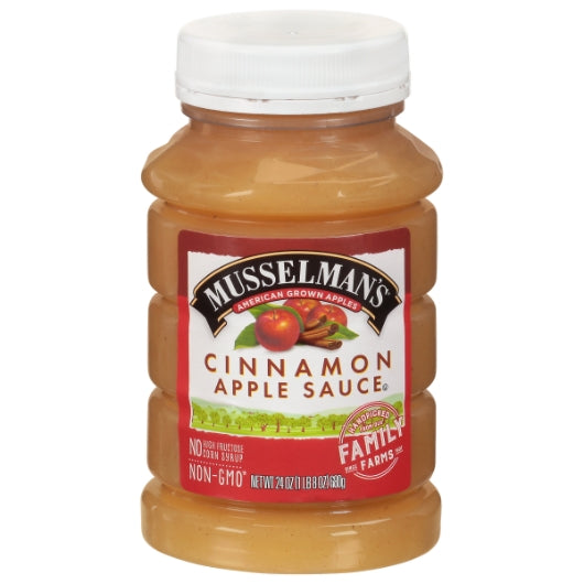 Musselman's Cinnamon Applesauce, 12 x 24 oz Case - Fruit & Sides