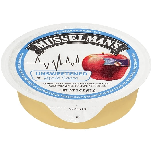 Musselman's Unsweetened Applesauce, 144 x 2 oz Case - Dried Fruit & Fruit Snacks