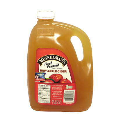 Musselman's Fresh Pressed 100% Apple Cider, 4 x 128 fl oz Case - Fruit & Sides