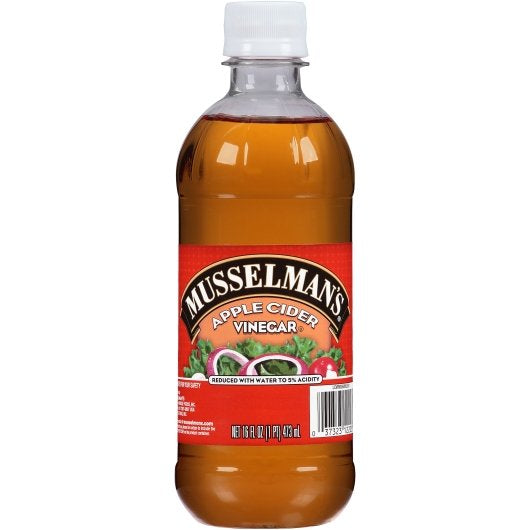 Musselman's Apple Cider Vinegar Bottle, 12 x 16 fl oz Case - Pantry Ingredients