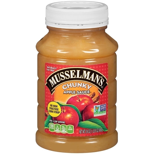 Musselman's Sweetened Chunky Applesauce, 12 x 24 oz Case - Dried Fruit & Fruit Snacks