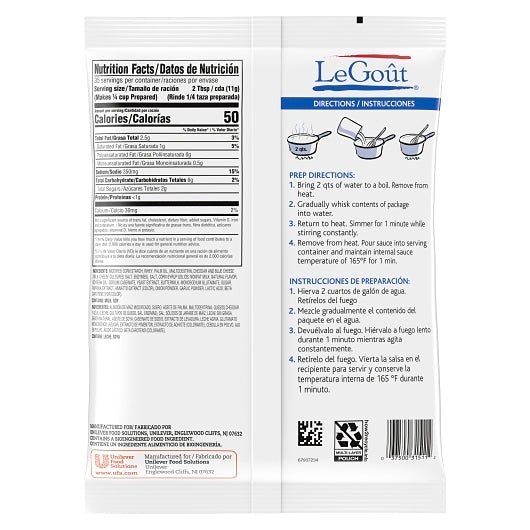 LeGout Instant Cheese Sauce Mix, 8 x 13.7 oz Case - DOT product image 5