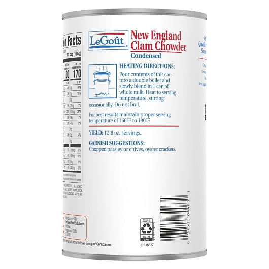 LeGout New England Clam Chowder Soup, 12 x 50 oz Case - DOT product image 8
