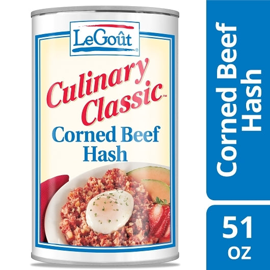 LeGout Corned Beef Hash Heat & Serve Canned Entree, 12 x 51 oz Case - DOT product image 4