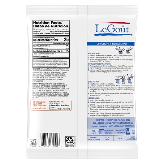 LeGout Instant Chicken Gravy Mix, 8 x 1 lb Case - DOT product image 6