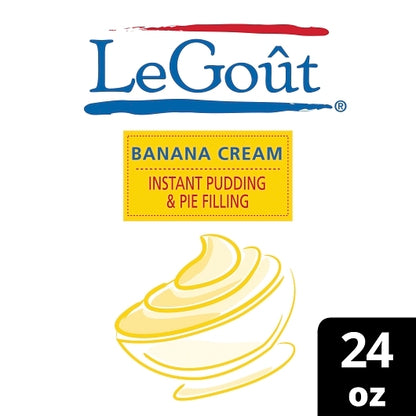 LeGout Banana Cream Flavored Instant Pudding Mix & Pie Filling, 12 x 24 oz Case - DOT product image 4