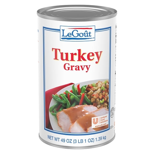 LeGout Heat & Serve Turkey Gravy, 12 x 49 oz Case - Condiments & Sauces