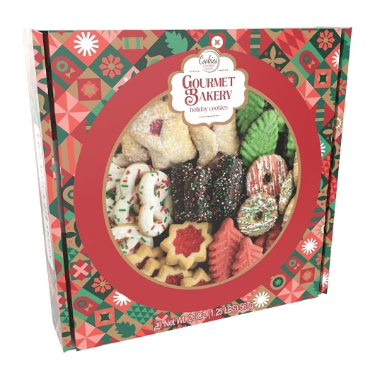 Cookies United Assorted Winter Wonderland Cookie Platter, 10 x 20 oz Case - Serving Trays Platters