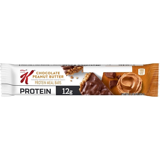KEEBLER Special K Chocolate Peanut Butter Protein Meal Bars, 6 x 8 x 1.59 oz Case - Snack Bars & Granola Bars