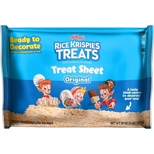 Kellogg's Rice Krispies Original Treat Sheet, 5 x 32 oz Case - Bakery & Desserts