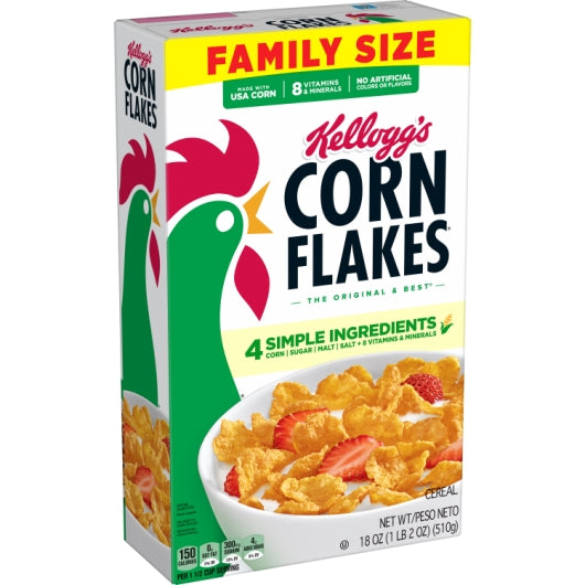 Kellogg's Corn Flakes Cereal, 6 x 18 oz Case - DOT product image 3