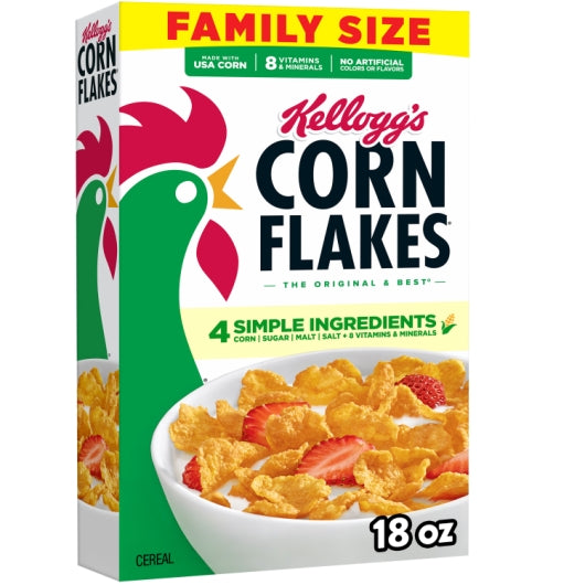 Kellogg's Corn Flakes Cereal, 6 x 18 oz Case - DOT product image 8