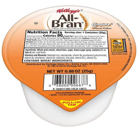 Kellogg's All Bran Complete Wheat Flakes Cereal, 96 x 0.88 oz Case - DOT product image 3