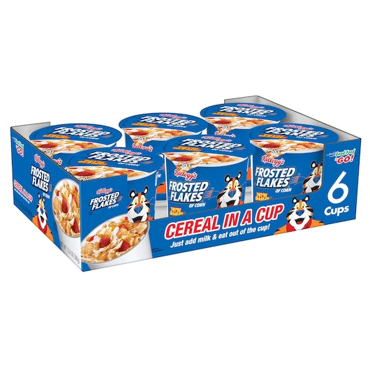 Kellogg's Frosted Flakes Cereal, 10 x 6 x 2.1 oz Case - Breakfast Foods