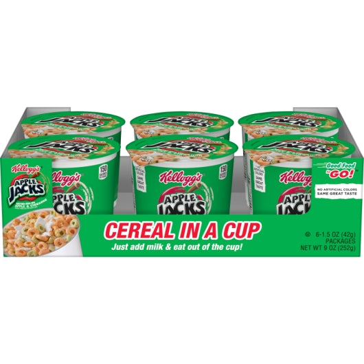 Cereal Cereal In Apple Jacks Cereal Single Serve, 10 x 6 x 1.5 oz Case - Front/center packaged product image