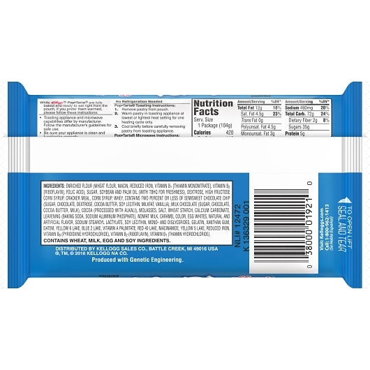 Pop-Tarts Frosted Open & Fold Display Chocolate Chip Pastry, 12 x 6 x 3.3 oz Case - DOT product image 8