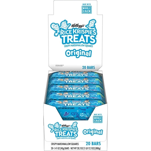 Kellogg's Rice Krispies Treats Crispy Marshmallow Squares, 4 x 20 x 1.41 oz Case - Bakery & Desserts