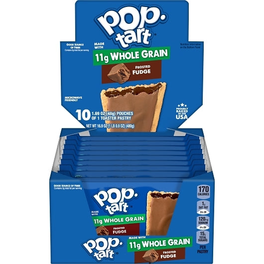 Pop-Tarts Whole Grain Frosted Fudge Pastry, 12 x 10 x 1.7 oz Case - Bakery & Desserts