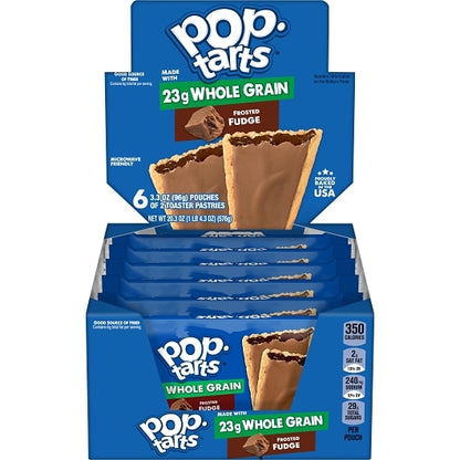 Pop-Tarts Whole Grain Frosted Fudge Pastry, 12 x 6 x 3.4 oz Case - Bakery & Desserts
