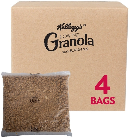 Kellogg's Low Fat Granola With Raisins Cereal, 1 x 12.5 lb Case - Breakfast Foods