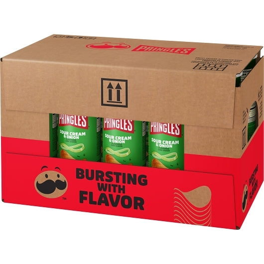 Pringles Sour Cream & Onion Potato Crisp, 14 x 5.5 oz Case - DOT product image 7