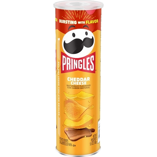 Pringles Cheddar Cheese Potato Crisp, 14 x 5.5 oz Case - Snacks