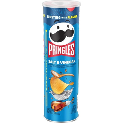 Pringles Salt & Vinegar Potato Crisp, 14 x 5.5 oz Case - Snacks