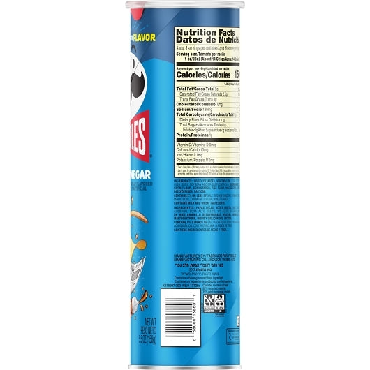 Pringles Salt & Vinegar Potato Crisp, 14 x 5.5 oz Case - DOT product image 7