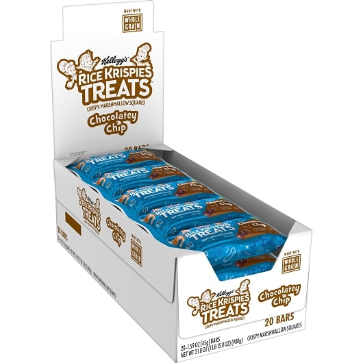 Rice Krispies Treats Whole Grain Chocolate Chip Rice Krispie Treats Squares, 4 x 20 x 1.59 oz Case - DOT product image 5