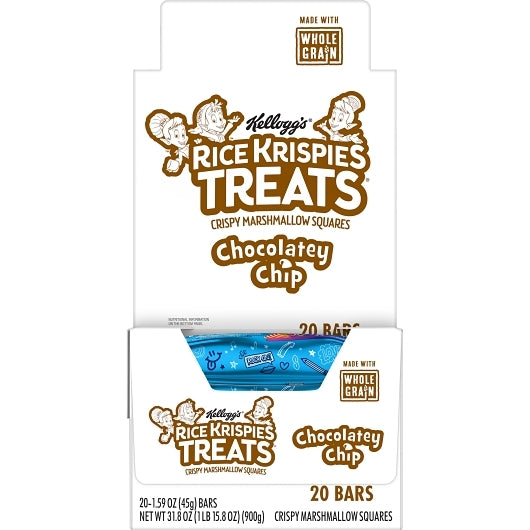 Rice Krispies Treats Whole Grain Chocolate Chip Rice Krispie Treats Squares, 4 x 20 x 1.59 oz Case - DOT product image 3