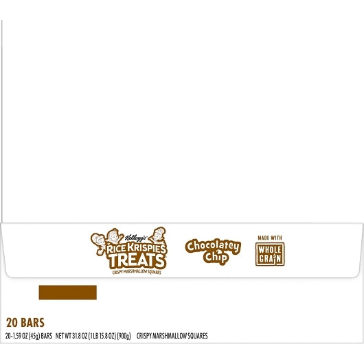 Rice Krispies Treats Whole Grain Chocolate Chip Rice Krispie Treats Squares, 4 x 20 x 1.59 oz Case - DOT product image 7