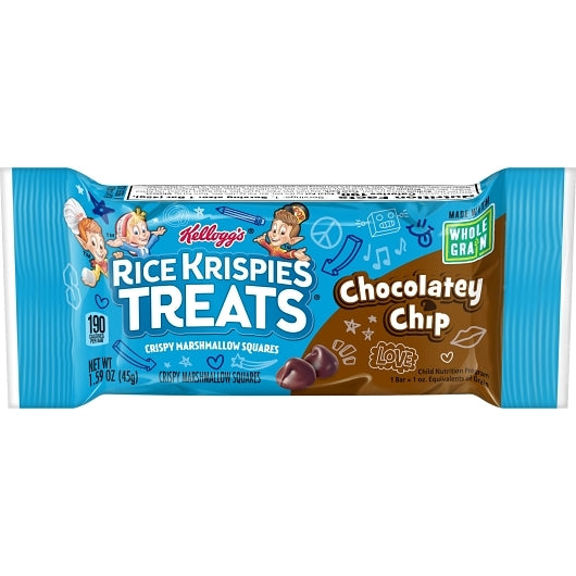 Rice Krispies Treats Whole Grain Chocolate Chip Rice Krispie Treats Squares, 4 x 20 x 1.59 oz Case - DOT product image 2