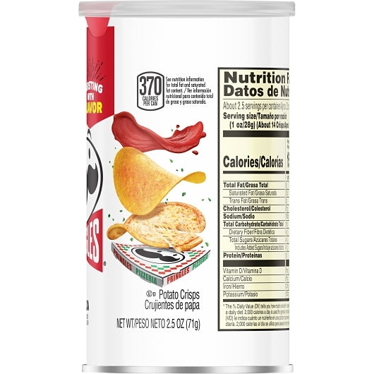 Pringles Pizza Potato Crisp, 12 x 2.5 oz Case - DOT product image 5