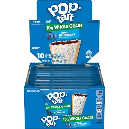 Kellogg's Whole Grain Frosted Blueberry Pastry, 12 x 10 x 1.7 oz Case - DOT product image 2