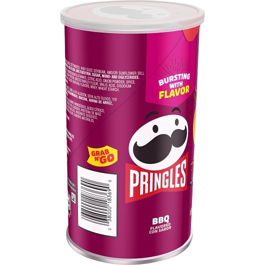 Pringles Bbq Potato Crisp, 12 x 2.5 oz Case - DOT product image 3