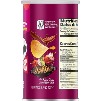 Pringles Bbq Potato Crisp, 12 x 2.5 oz Case - DOT product image 5