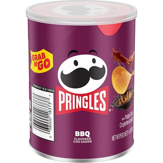 Pringles Bbq Potato Crisp, 12 x 1.4 oz Case - Snacks