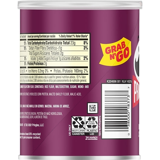 Pringles Bbq Potato Crisp, 12 x 1.4 oz Case - DOT product image 5