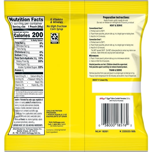 Eggo Bites Confetti Mini Pancakes, 72 x 3.03 oz Case - DOT product image 7