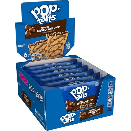 Pop-Tarts Frosted Open & Fold Display Chocolate Chip Pastry, 12 x 6 x 3.3 oz Case - GS1 inner-pack image