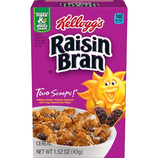 Raisins Bran Raisin Bran Cereal, 70 x 1.52 oz Case - Breakfast Foods